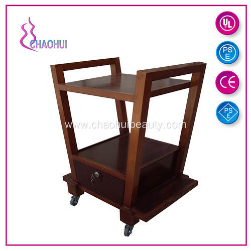 Wood Beauty Salon Hairdressing Trolley Cart